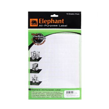 แล็บสติ๊กเกอร์ All-Purpose ตราช้าง เบอร์ A1 ขนาด 9X13 mm
