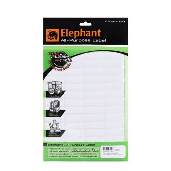 แล็บสติ๊กเกอร์ All-Purpose ตราช้าง เบอร์ A5 ขนาด 13X38 mm