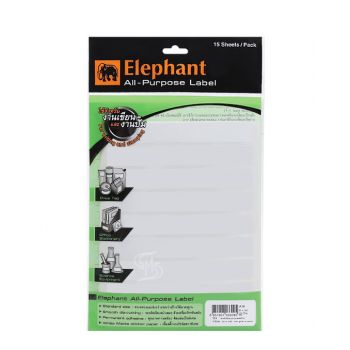 แล็บสติ๊กเกอร์ All-Purpose ตราช้าง เบอร์ A18 ขนาด 20X149 mm