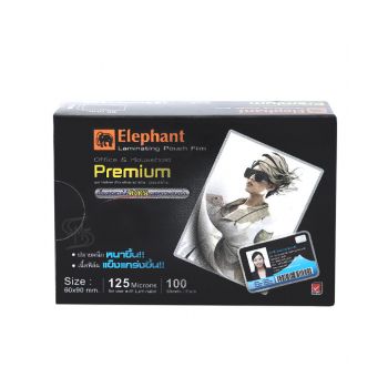 ฟิล์มเคลือบบัตร ตราช้าง Premium 60x90มม.125 ไมครอน 