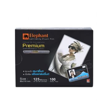 ฟิล์มเคลือบบัตร ตราช้าง Premium 80x110มม.125 ไมครอน 