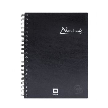 สมุดบันทึกริมลวด ตราช้าง WHC-102 ขนาด B5 สีดำ 