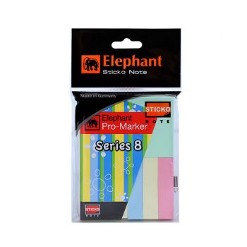 (Clearance) กระดาษโน๊ตแถบกาว ตราช้าง Pro-Marker Series 8 (SD155070)