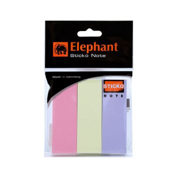 (Clearance) กระดาษโน๊ตแถบกาว ตราช้าง สีพาสเทล 1x3 นิ้ว (SD159641)