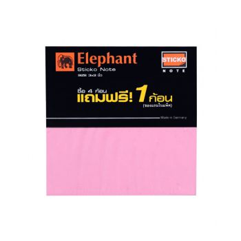 (LD169664) กระดาษโน๊ตแถบกาว ตราช้าง สแต็ก สีพาสเทล (500 แผ่น)