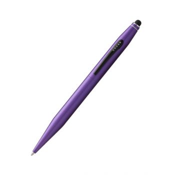 ปากกา Cross Tech2 Metallic Purple Ballpoint Pen with 6mm Stylus #AT0652-7