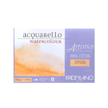 กระดาษวาดภาพ Fabriano Artistico 300แกรม ผิวกึ่งหยาบ ขนาด30.5x45.5cm 20 แผ่น