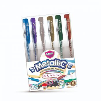 ปากกาเจล Master Art สีเมทัลลิค 1.0 มม. 6 สี 