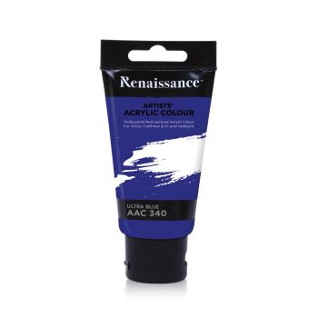 สีอะคริลิค Renaissance 75 มล. เบอร์ 340 Ultra Blue 