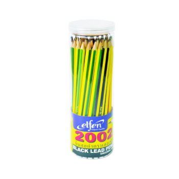 ดินสอดำ HB เอลเฟ่น #2002 (กระบอก 50 แท่ง) 