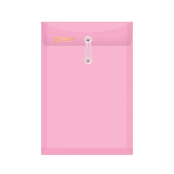 แฟ้มซองตาไก่ ตราช้าง รุ่น 435A4 ขนาด A4 สีชมพู (แพ็ค 12)