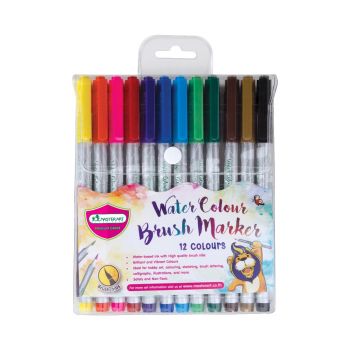 มาร์คเกอร์หัวพู่กัน Master Art 12 สี