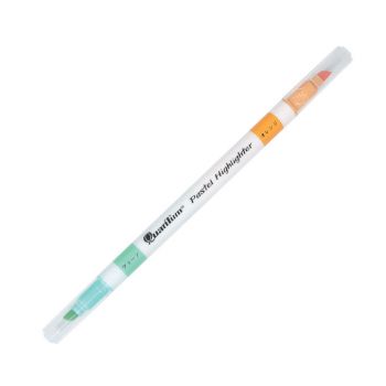 (1Free1) ปากกาเน้นข้อความ 2 หัว Quantum QHP-790 Pastel เขียว/ส้ม 