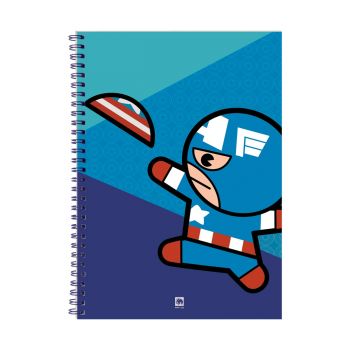 สมุดริมลวด ตราช้าง รุ่น WMV-202 MARVEL ขนาด B5 70 แกรม 60 แผ่น