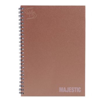 สมุดบันทึกปกแข็งริมลวด ตราช้าง รุ่น MAJESTIC-201 ขนาด A5 (คละสี) 