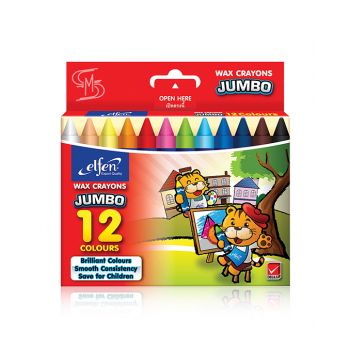 สีเทียน เอลเฟ่น ขนาดจัมโบ้ 12สี