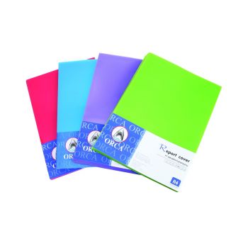 แผ่นพลาสติกทำปกรายงาน แบบสี ขนาด A4 (ห่อ/100 แผ่น) คละสี