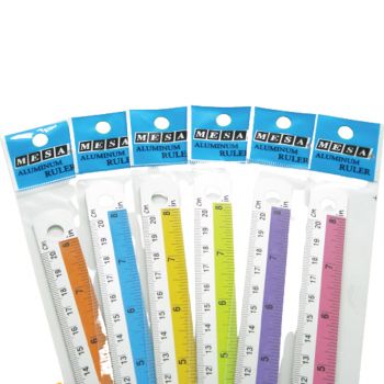 ไม้บรรทัดอลูมิเนียม 8 นิ้ว คาดสี  Mesa AR-8 (คละสี)