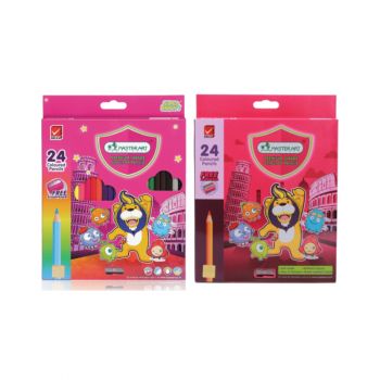 (Clearance) สีไม้ 24 สี แท่งยาว Master Art (คละรุ่น)