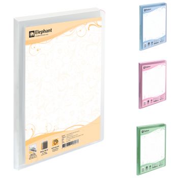 (Clearance) แฟ้มโชว์เอกสาร ตราช้าง รุ่น SF01 ขนาด A4 (คละสี) (แพ็ค 3 ฟรี 1)