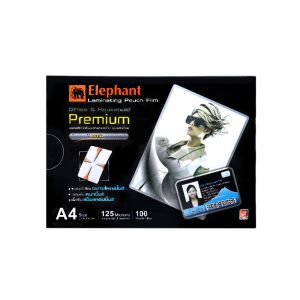 ฟิล์มเคลือบบัตร ตราช้าง Premium A4 125 ไมครอน