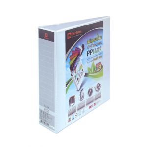 แฟ้ม 2 ห่วง ตราช้าง รุ่น 7280 ขนาด A4 ปก PP TEARSEAL สีขาว