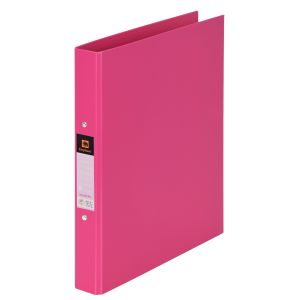 แฟ้ม 2 ห่วง ตราช้าง รุ่น 221A4 ขนาด A4 ปกดูราพลาส สีชมพู