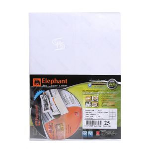 ป้ายสติ๊กเกอร์เจ็ทเลเซอร์ ตราช้าง 19-037 (105 x 74 mm)