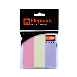 กระดาษโน๊ตแถบกาว ตราช้าง สีพาสเทล 1X3 นิ้ว