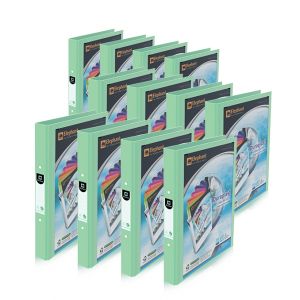 Set : แฟ้ม 2 ห่วง 221V/B สีพาสเทล (อความารีน) จำนวน 12 เล่ม