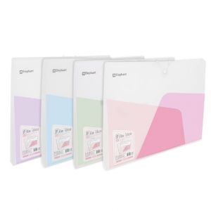กระเป๋าเอกสาร 8 ช่อง แนวนอน ตราช้าง File Idea B08 (คละสี)