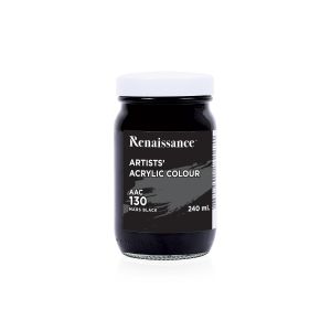สีอะครีลิค Renaissance 240 มล. #130 MARSBLACK