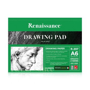 สมุดวาดภาพชนิดเรียบ Renaissance รุ่น R-207 ขนาด A6